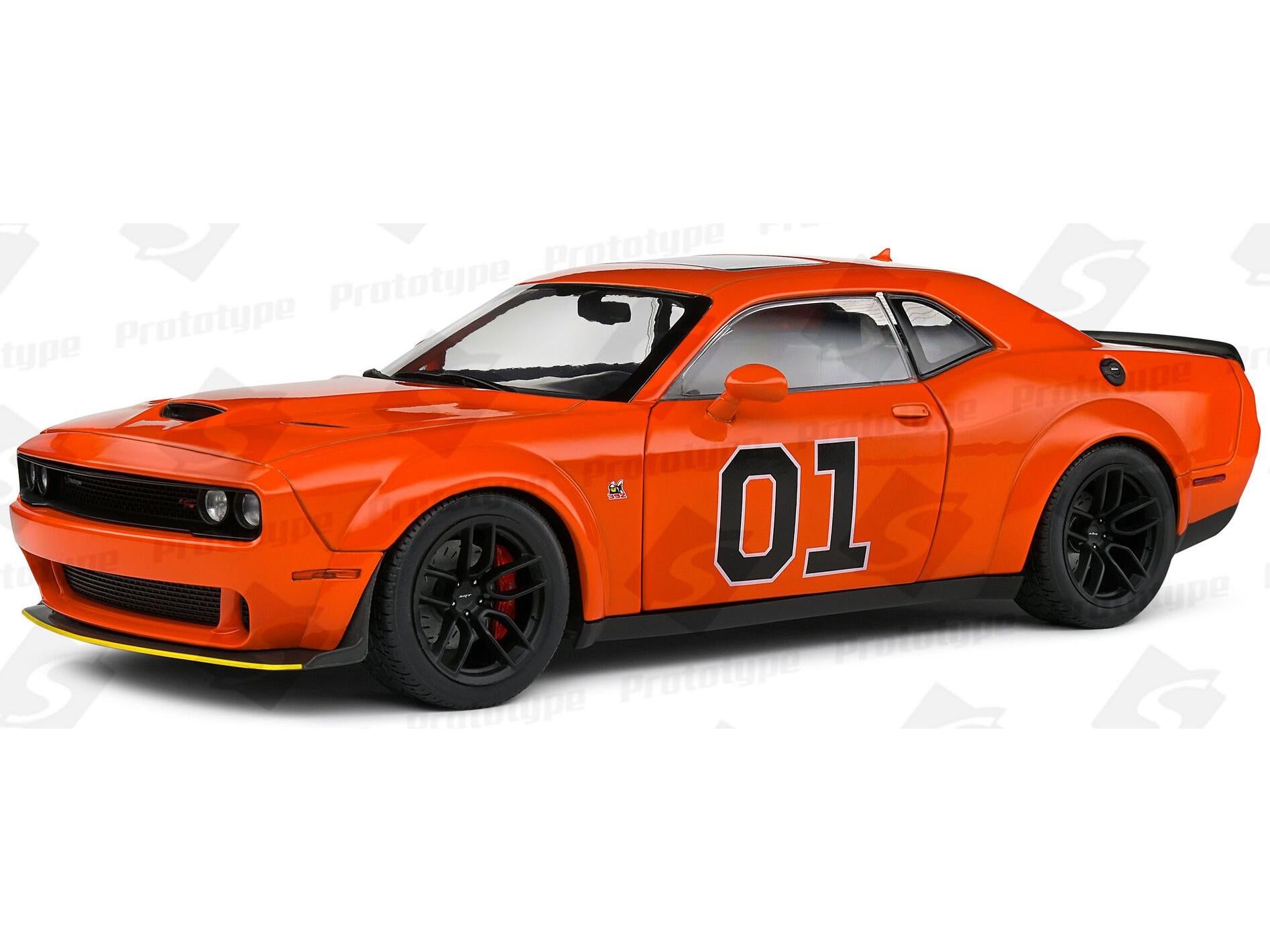 Dodge Challenger R/T Scat Pack Widebody 2023 Orange 1:18 Scale Solido Diecast Model-Solido-Diecast Model Centre