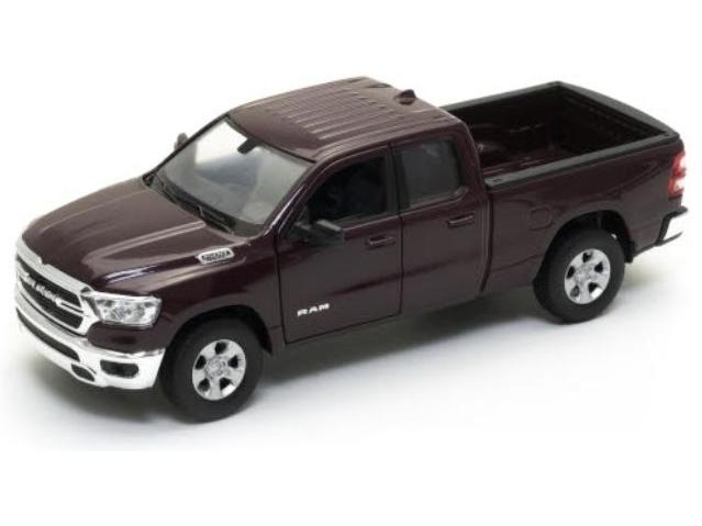 Dodge RAM 1500 2019 Metallic Burgundy 1:24 Scale Welly Diecast Model-Welly-Diecast Model Centre