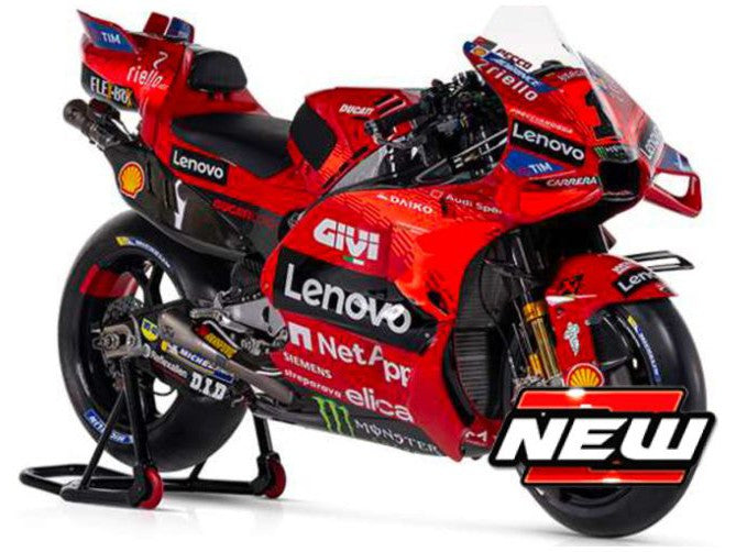 Ducati Desmosedici GP24 Lenovo GP Racing #1 MotoGP 2024 Francesco Bagnaia - 1:6 Scale Motorbike Model-Maisto-Diecast Model Centre