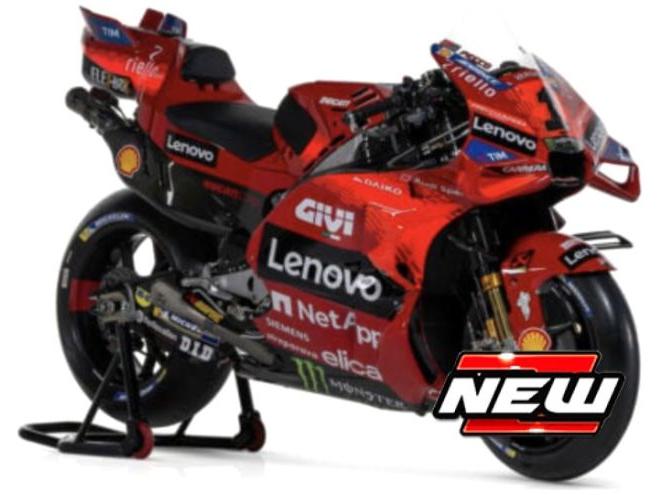 Ducati Desmosedici Lenovo #1 Francesco Bagnaia MotoGP World Champion 2023 1:18 Scale Maisto Diecast Model-Maisto-Diecast Model Centre