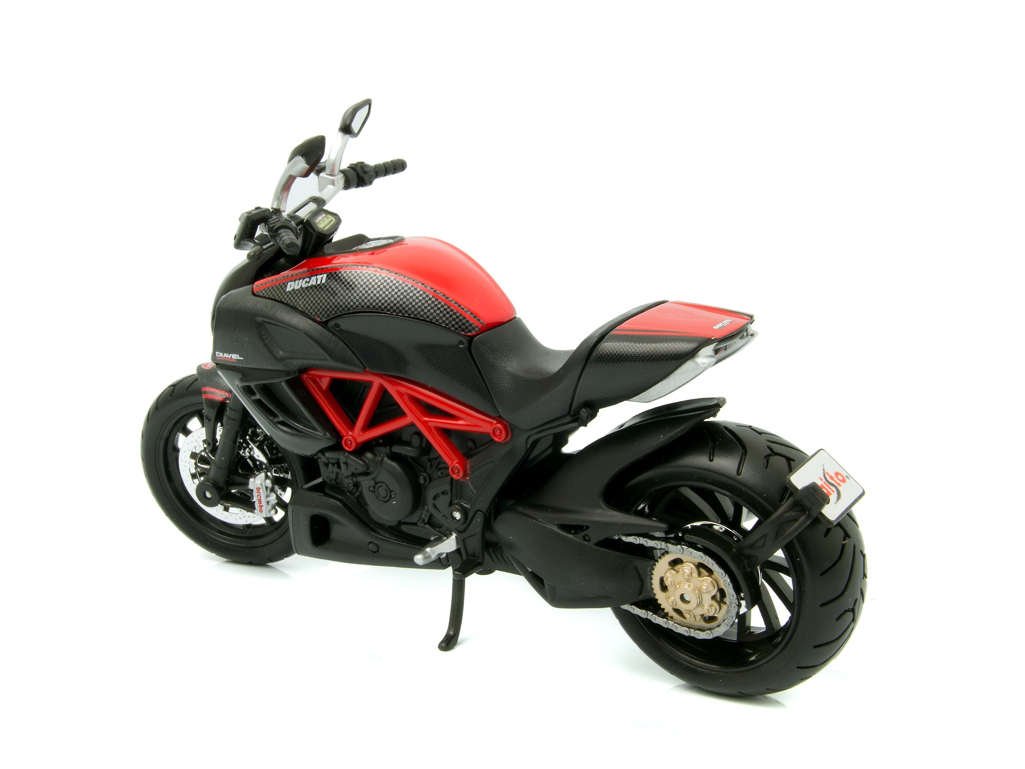 Ducati Diavel Carbon red/black - 1:12 Scale Motorbike Model-Maisto-Diecast Model Centre