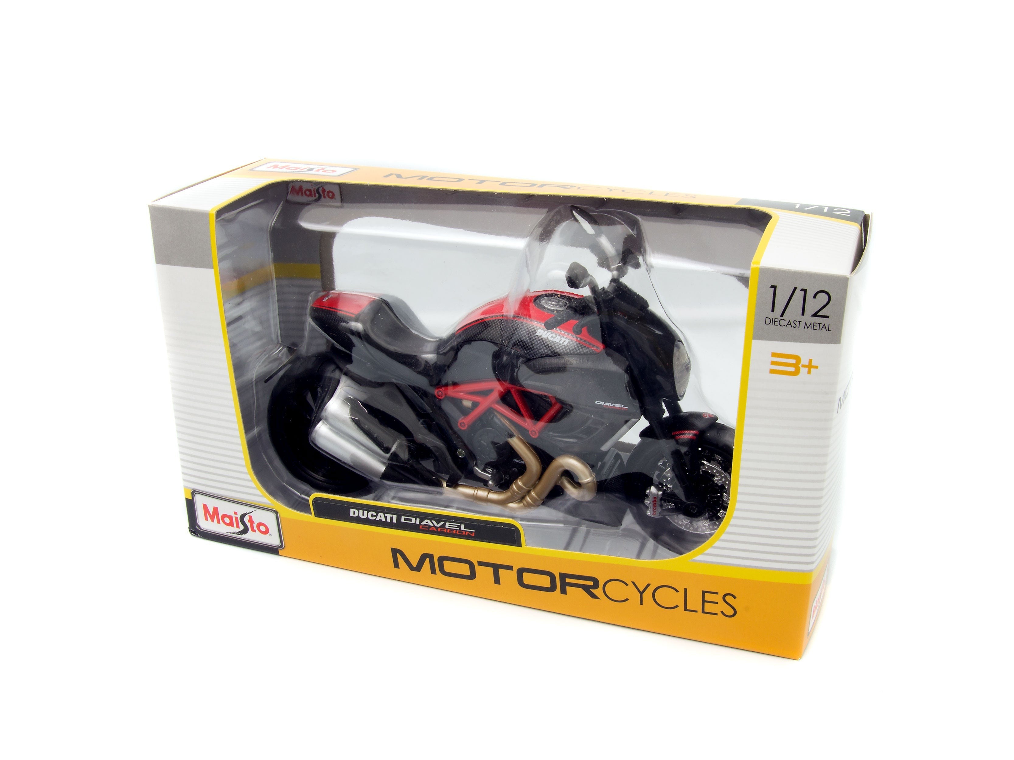 Ducati Diavel Carbon red/black - 1:12 Scale Motorbike Model-Maisto-Diecast Model Centre