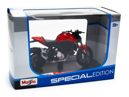 Ducati Monster 937 2021 red - 1:18 Scale Diecast Model Motorcycle-Maisto-Diecast Model Centre