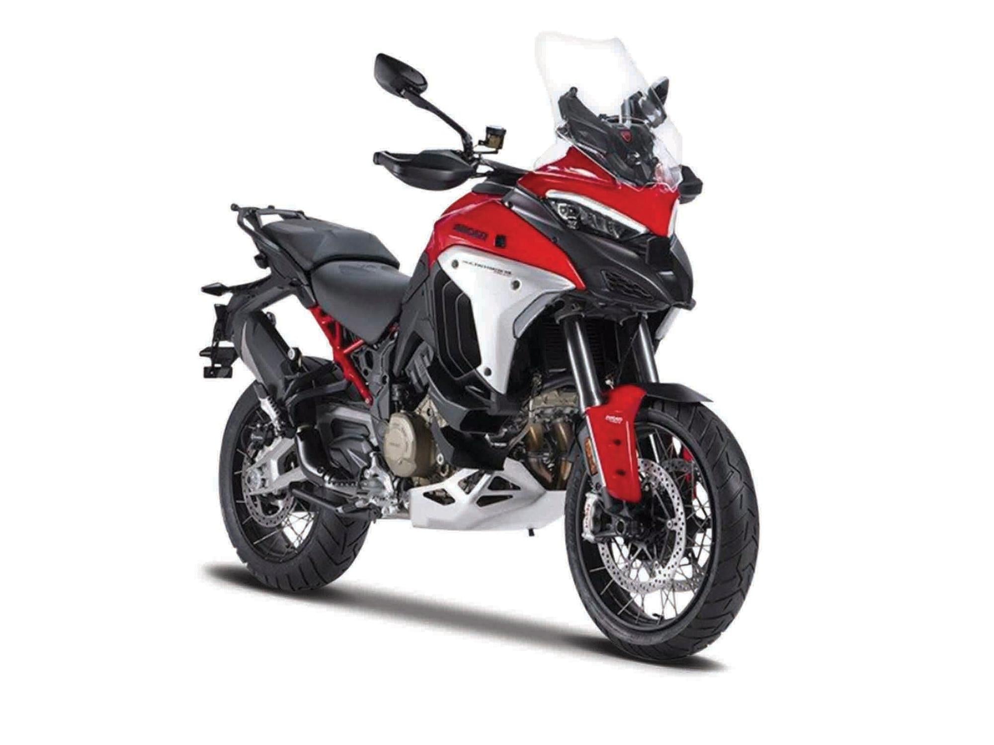 Ducati Multistrada V4 diecast 1:18 Red Bburago Motorcycle Model-Bburago-Diecast Model Centre