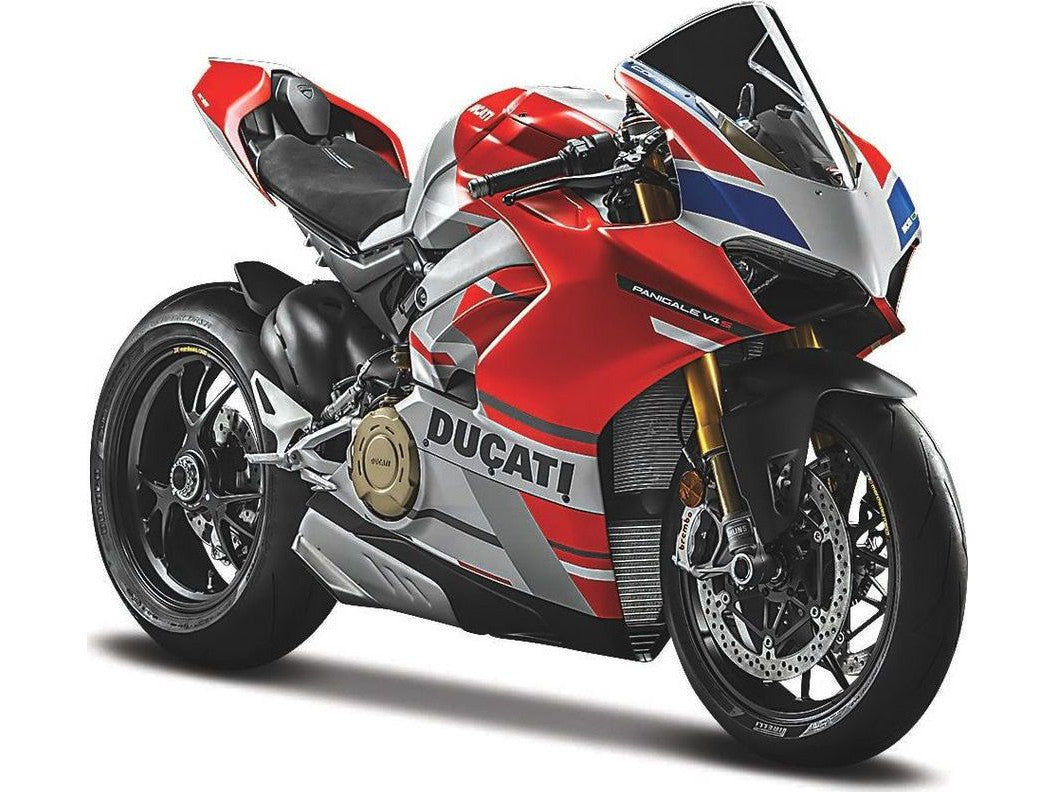 Ducati Panigale V4 S Corse red/white/grey - 1:18 Scale Motorbike Model-Maisto-Diecast Model Centre