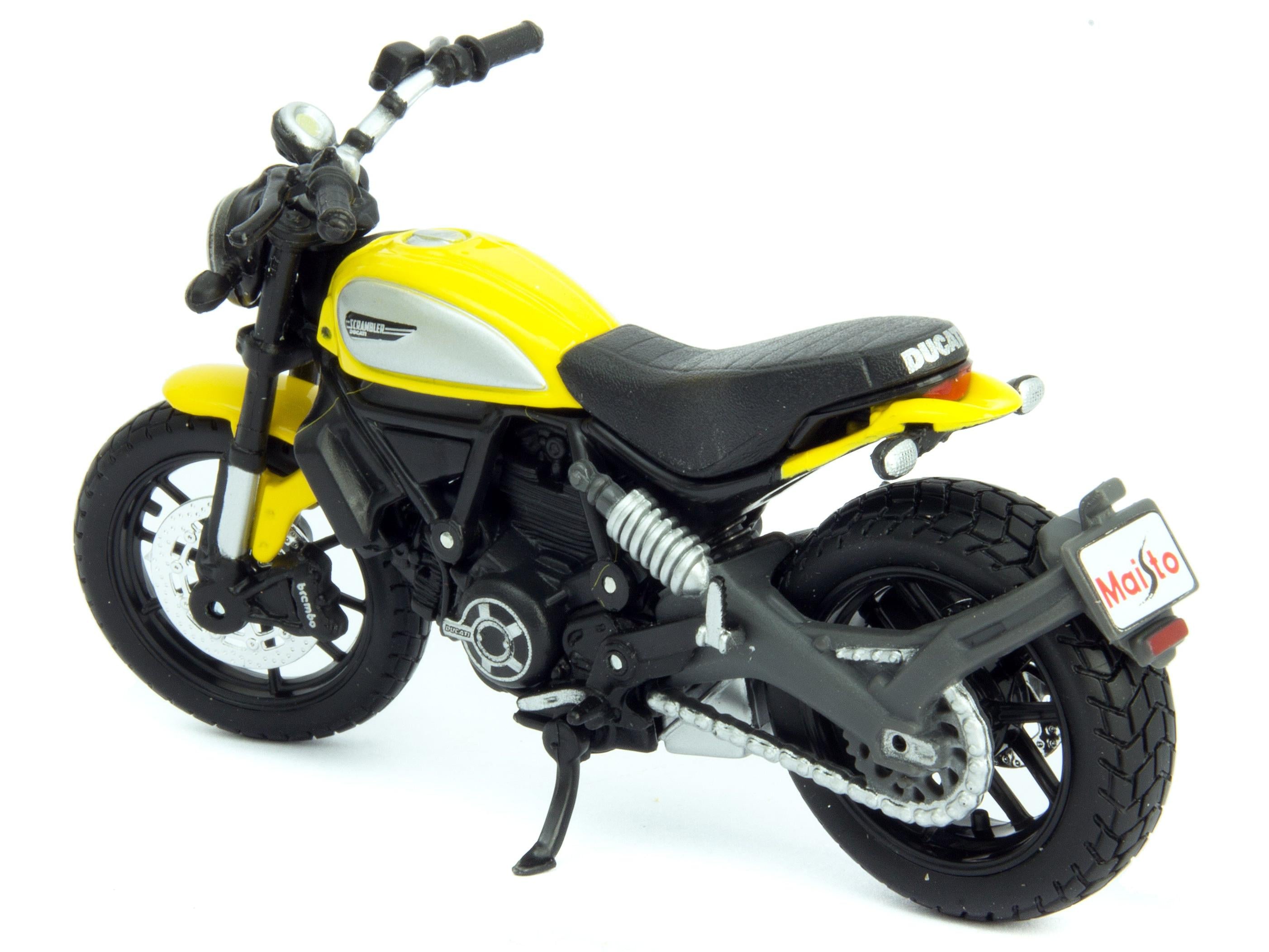 Ducati Scrambler Yellow 1:18 Scale Maisto Diecast Model-Maisto-Diecast Model Centre