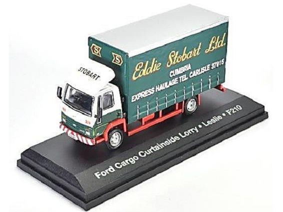 Eddie Stobart Ford Cargo Curtainside Lorry Leslie 1:76 Scale Atlas Editions Diecast Model-Atlas Editions-Diecast Model Centre