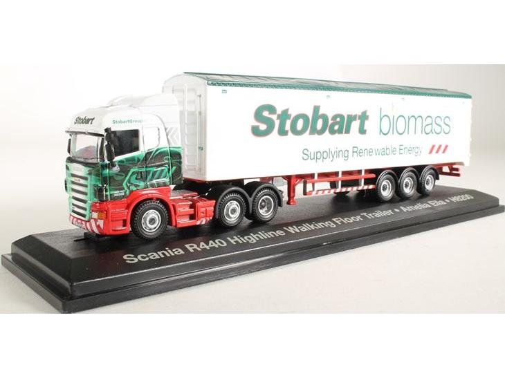 Eddie Stobart Scania R440 Highline Walking Floor Trailer Stobart Biomass 1:76 Scale Atlas Editions Diecast Model-Atlas Editions-Diecast Model Centre