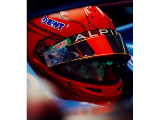 Esteban Ocon BWT Alpine F1 2023 Season Update - 1:5 Scale Replica Helmet-Spark-Diecast Model Centre