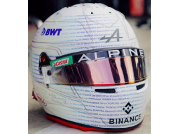 Esteban Ocon BWT Alpine F1 British GP 2023 - 1:5 Scale Replica Helmet-Spark-Diecast Model Centre