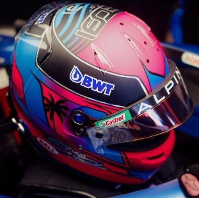 Esteban Ocon BWT Alpine F1 Miami GP 2023 - 1:5 Scale Helmet