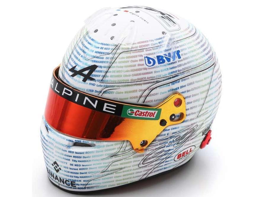 Esteban Ocon F1 British GP 2023 Helmet 1:5 Scale Spark Resin Replica-Spark-Diecast Model Centre