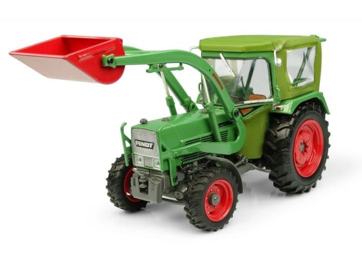 Fendt Farmer 5S 4WD Tractor w/Peko Cab + BAAS Front Loader 1:32 Scale Universal Hobbies Diecast Model-Universal Hobbies-Diecast Model Centre