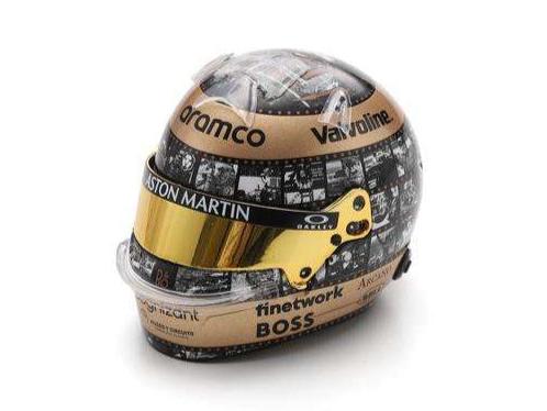 Fernando Alonso F1 Mexican GP 2024 Helmet 1:5 Scale Spark Resin Replica