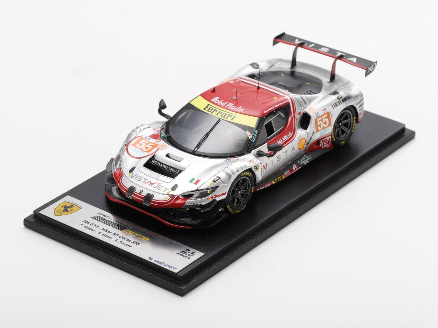 Ferrari 296 GT3 #55 Vista AF Corse Le Mans 24H 2024 Heriau/Mann/Rovera 1:43 Scale Looksmart Resin Model Car