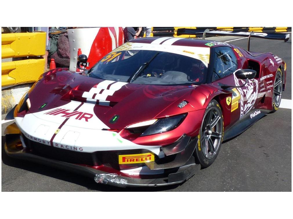 Ferrari 296 GT3 Harmony Racing FIA GT World Cup Macau 2023 4th #51 Daniel Serra 1:43 Scale Resin Car – Looksmart-Looksmart-Diecast Model Centre