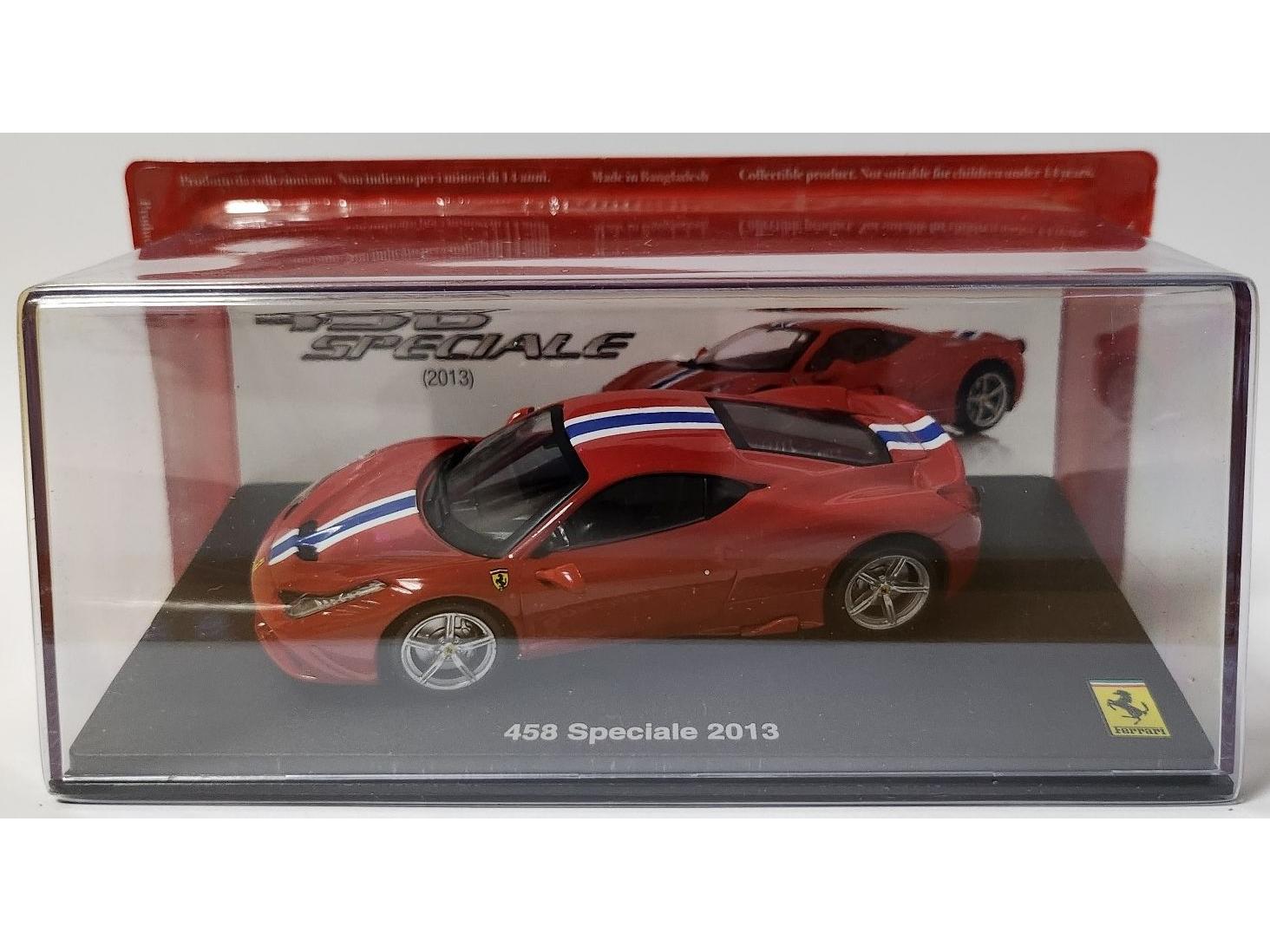 Ferrari 458 Speciale 2013 Red w/Stripes 1:43 Scale Unbranded Diecast Model Car-Unbranded-Diecast Model Centre