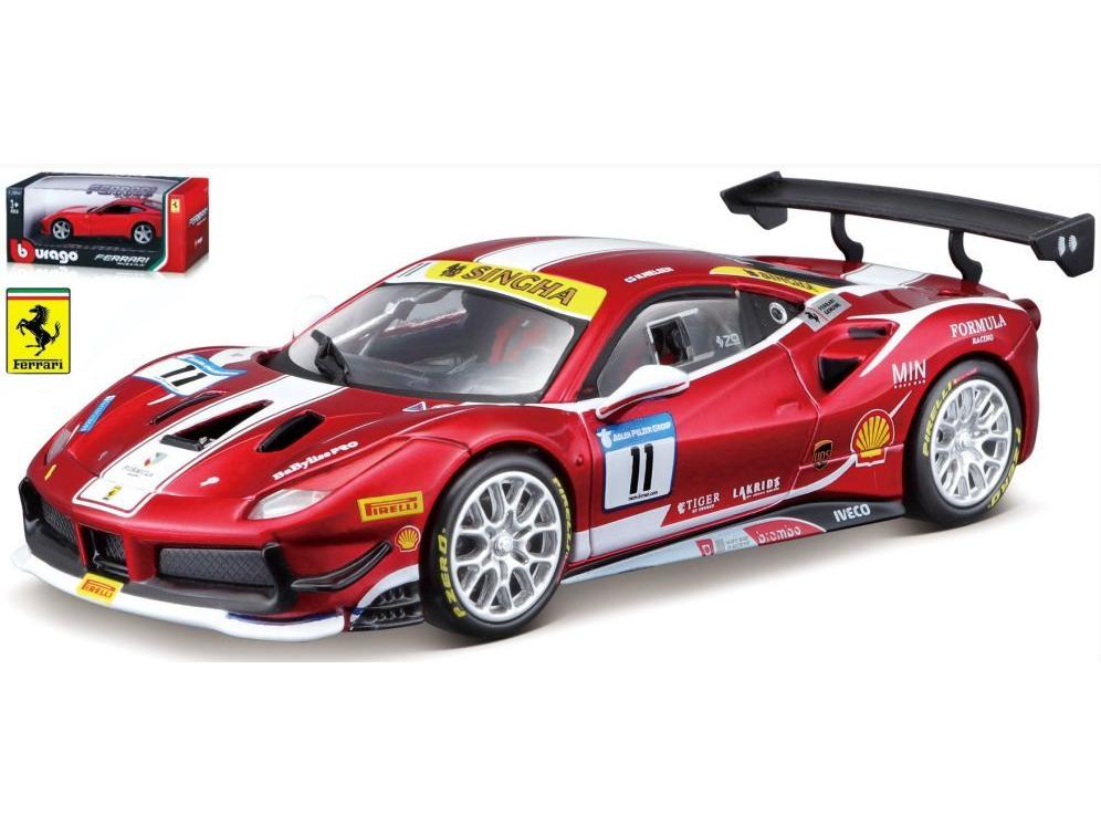 Ferrari 488 Challenge #11 Formula Racing 2017 1:24 Scale Diecast Car – Bburago-Bburago-Diecast Model Centre