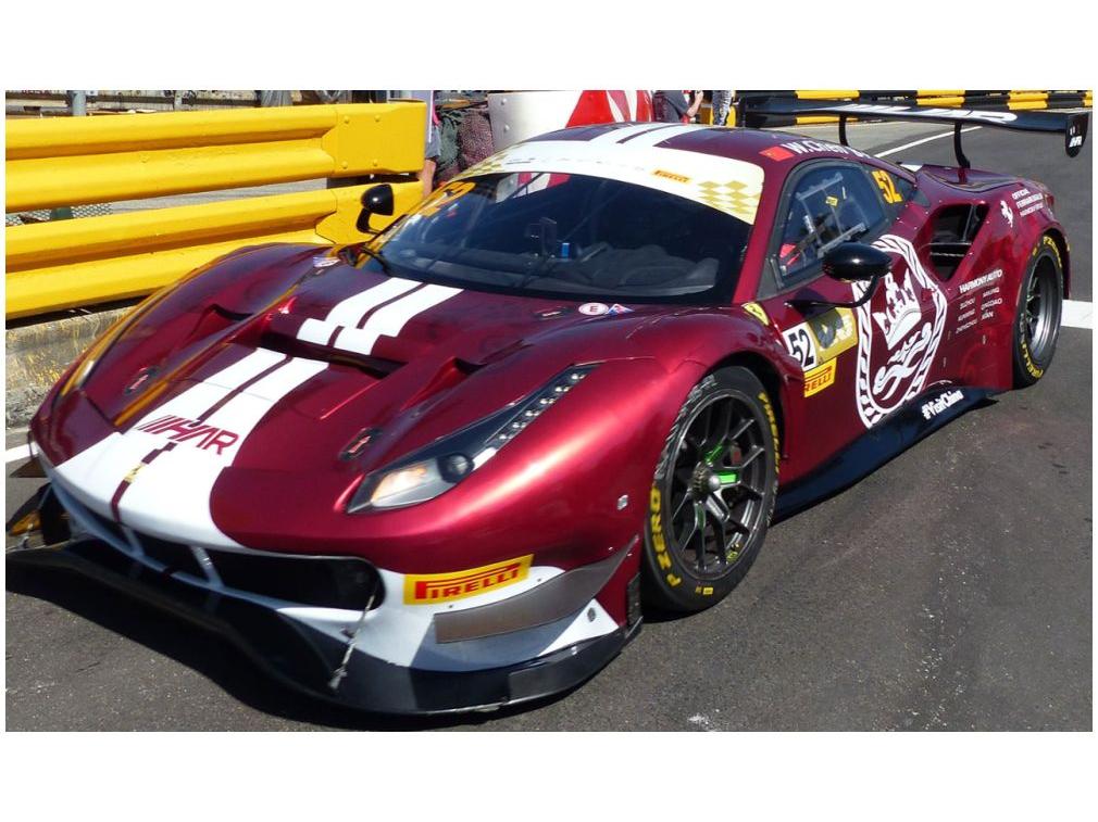 Ferrari 488 GT3 Harmony Racing FIA GT World Cup Macau 2023 #52 Weian Chen 1:43 Scale Resin Car – Looksmart-Looksmart-Diecast Model Centre