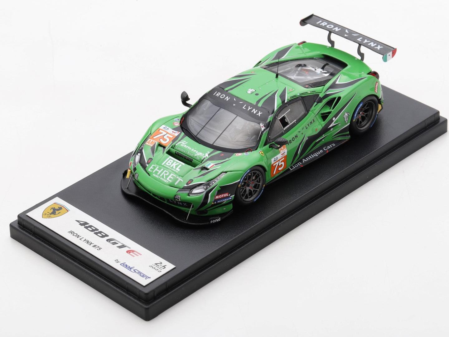 Ferrari 488 GTE EVO #75 Iron Lynx 24H Le Mans 2022 Ehret/Hook/Varrone 1:43 Scale Looksmart Resin Model Car