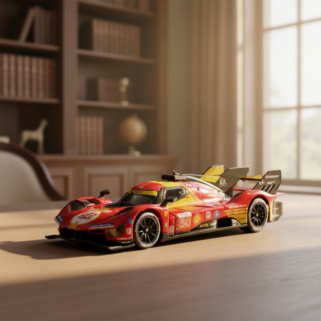 Ferrari 499P #50 Fuoco/Molina/Nielsen Winner Le Mans 24H 2024 1:43 Scale Bburago Diecast Model