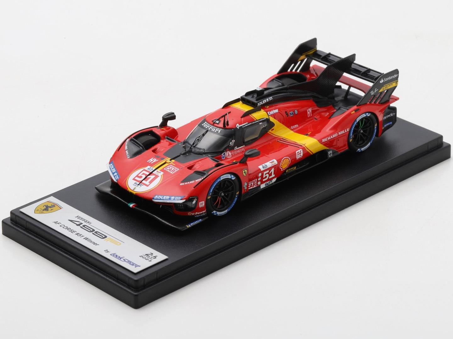 Ferrari 499P #51 Ferrari AF Corse Winner 24H Le Mans 2023 Guidi/Calado/Giovinazzi 1:43 Scale Looksmart Resin Model Car