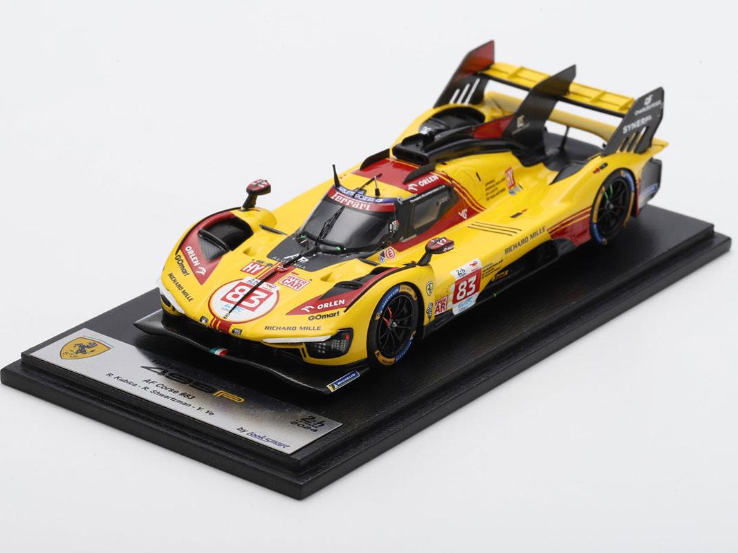 Ferrari 499P #83 AF Corse Le Mans 24H 2024 R. Kubica/R. Shwartzman/Y. Ye 1:43 Scale Looksmart Resin Model Car