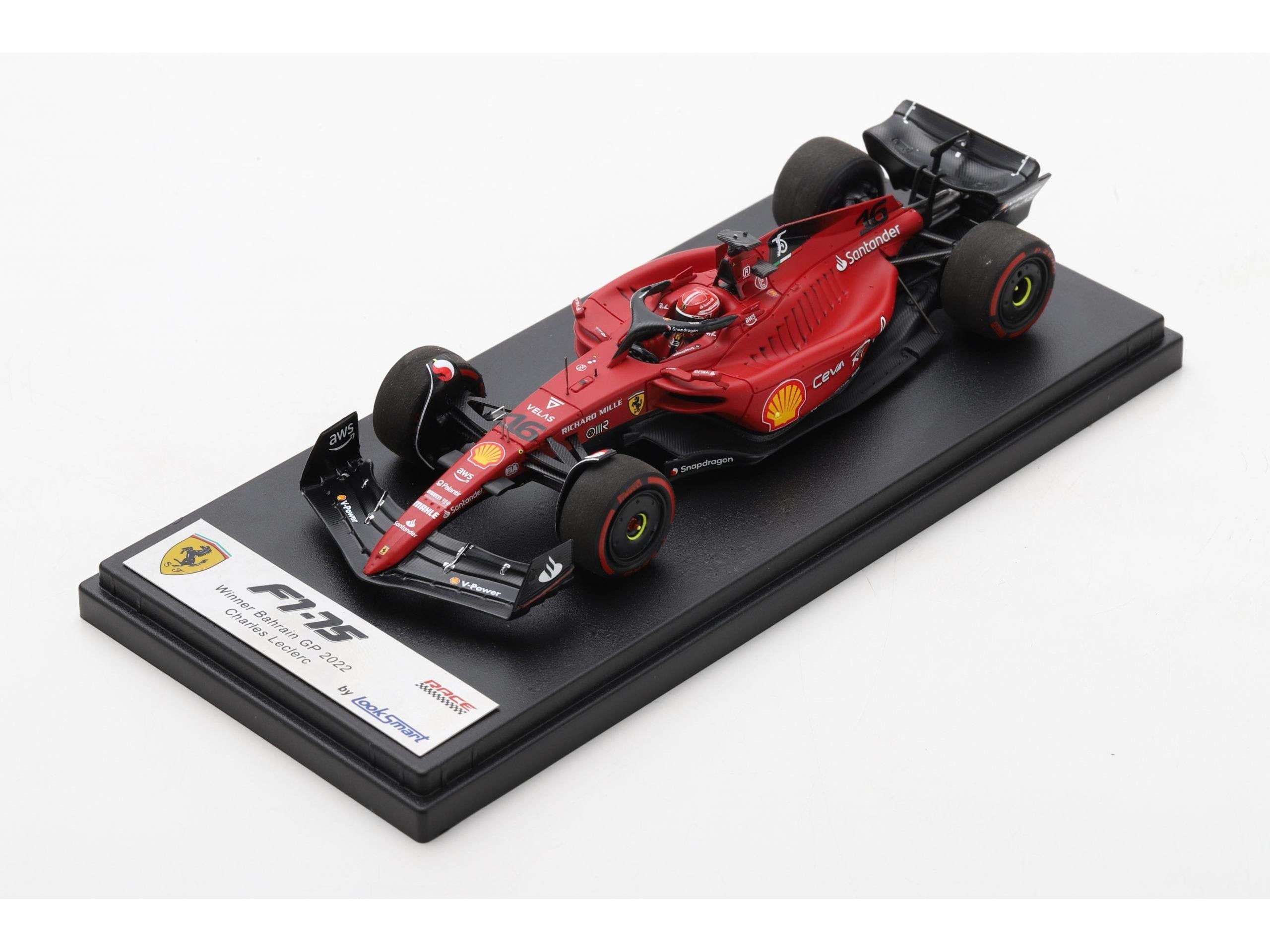 Ferrari F1-75 #16 Winner Bahrain GP 2022 Charles Leclerc 1:43 Scale Looksmart Resin Model Car-Looksmart-Diecast Model Centre