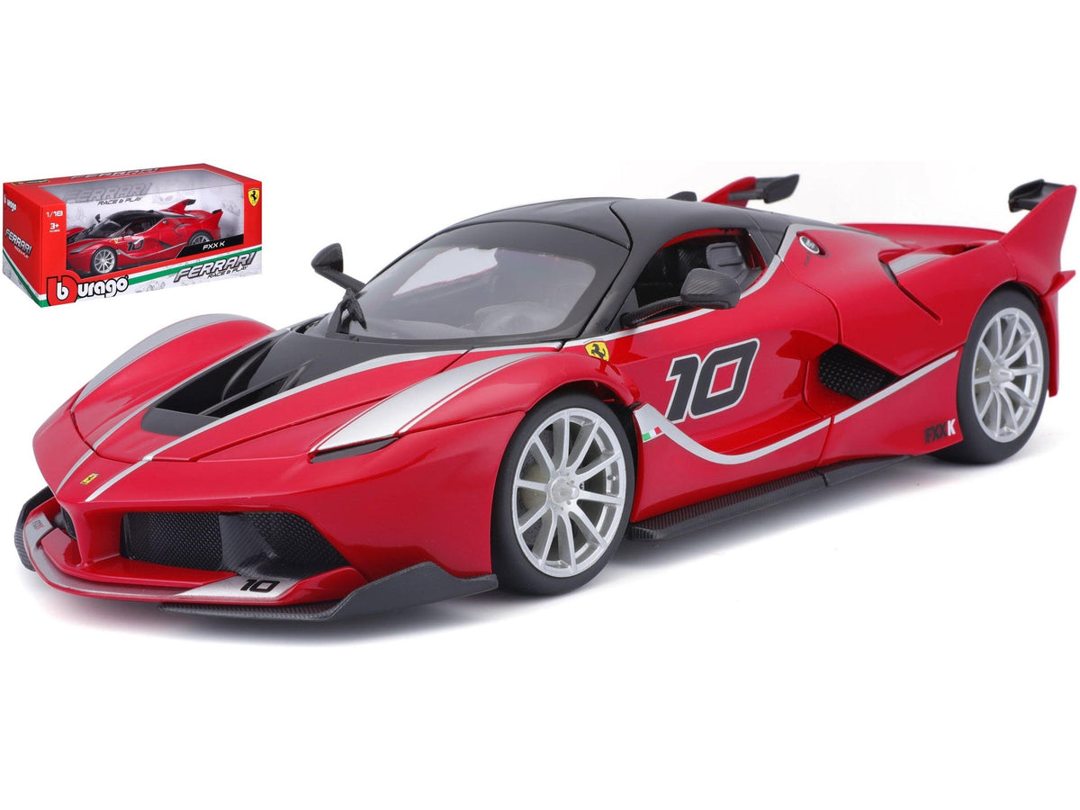 Ferrari FXX-K #10 Red 1:18 Scale Diecast Car – Bburago-Bburago-Diecast Model Centre