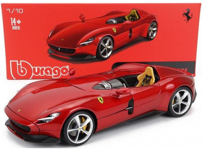 Ferrari Monza SP1 2018 red metallic - 1:18 Scale Diecast Model Car-Bburago-Diecast Model Centre