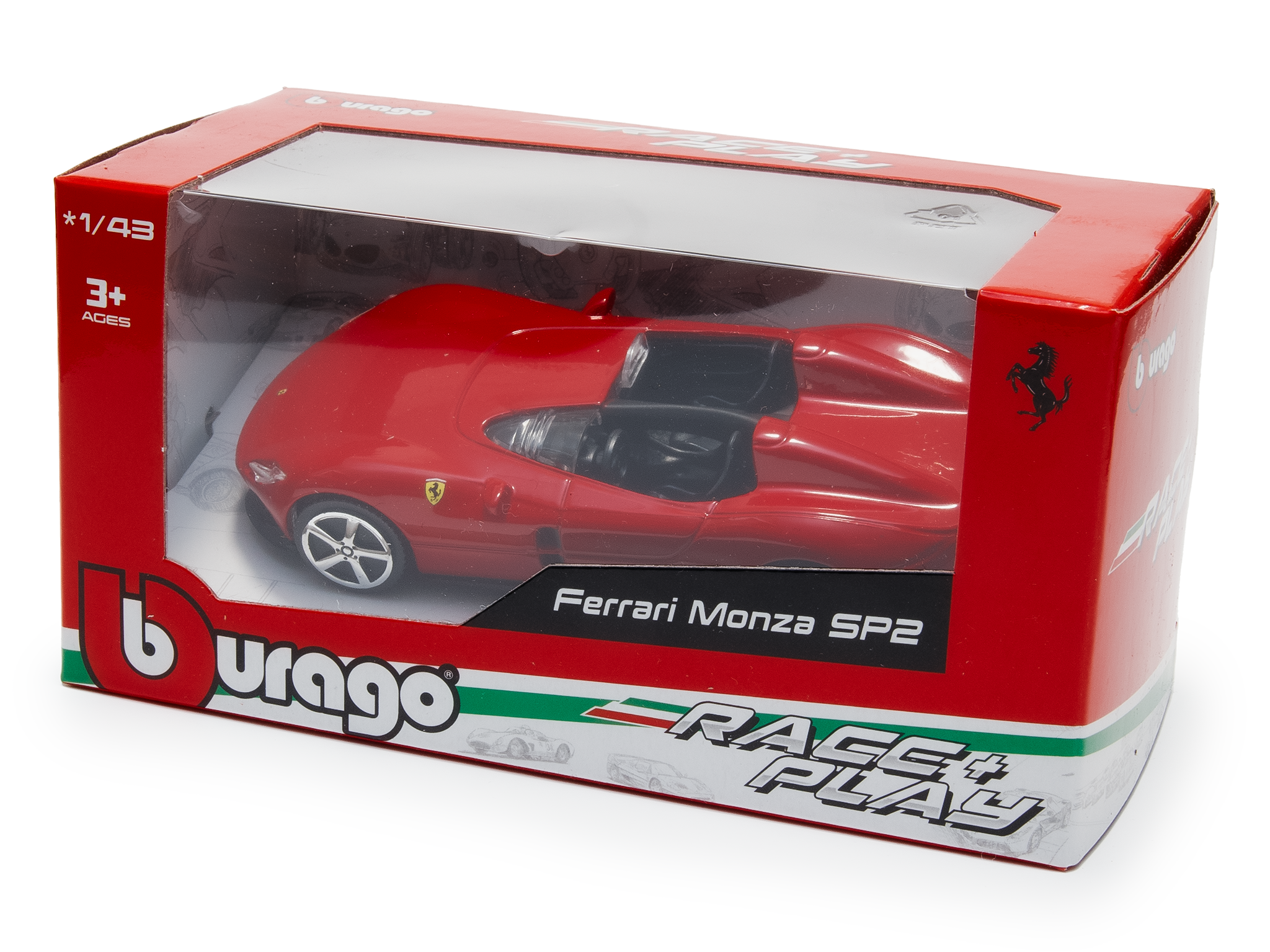 Ferrari Monza SP2 red - 1:43 Scale Diecast Toy Car-Bburago-Diecast Model Centre