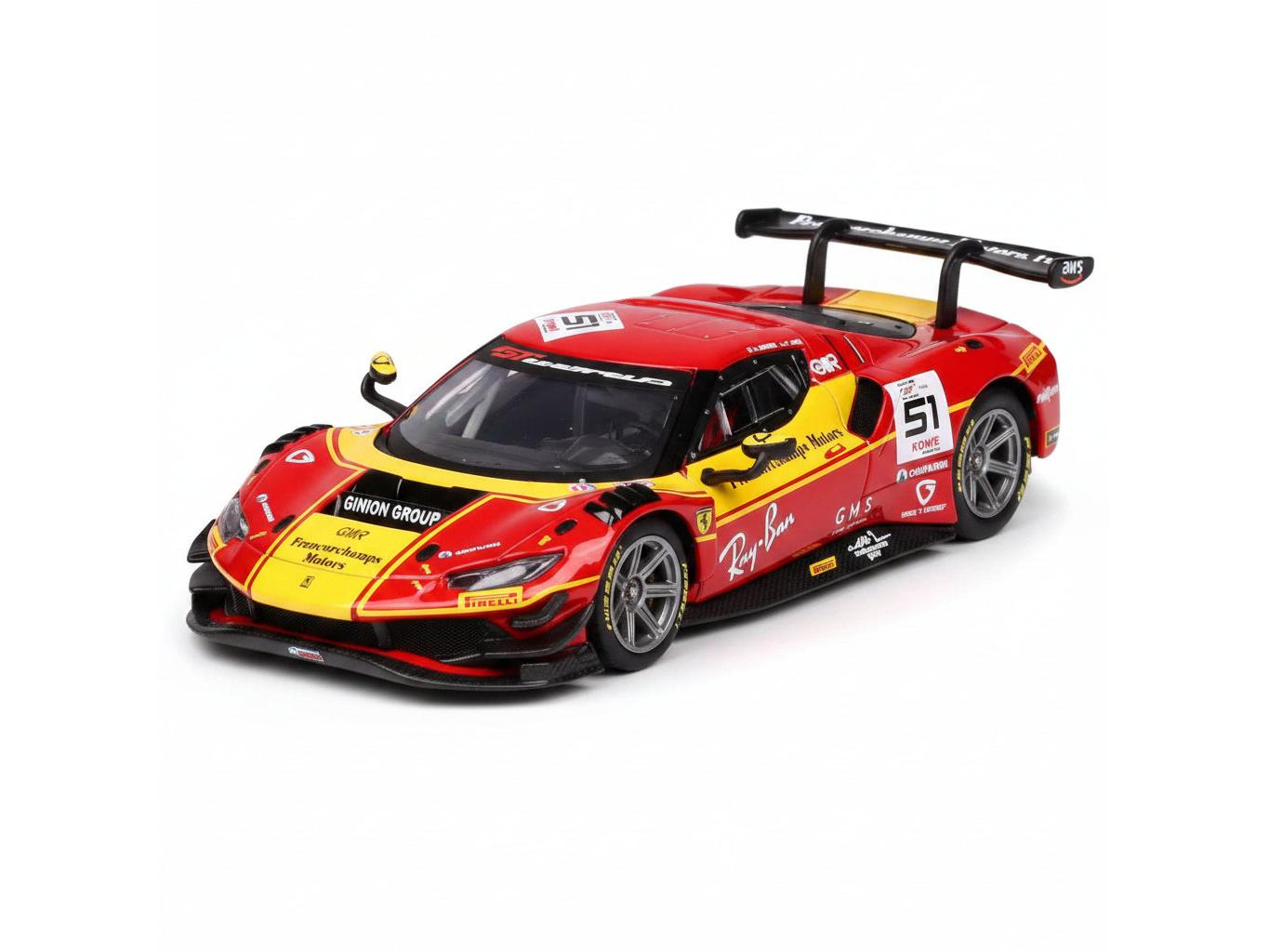 Ferrari Racing 296 GT3 1:43 Scale Bburago Diecast Model Car-Bburago-Diecast Model Centre