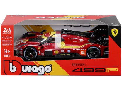 Ferrari Racing 499P AF Corse #51 Le Mans Hypercar 2025 1:24 Scale Diecast Car – Bburago-Bburago-Diecast Model Centre