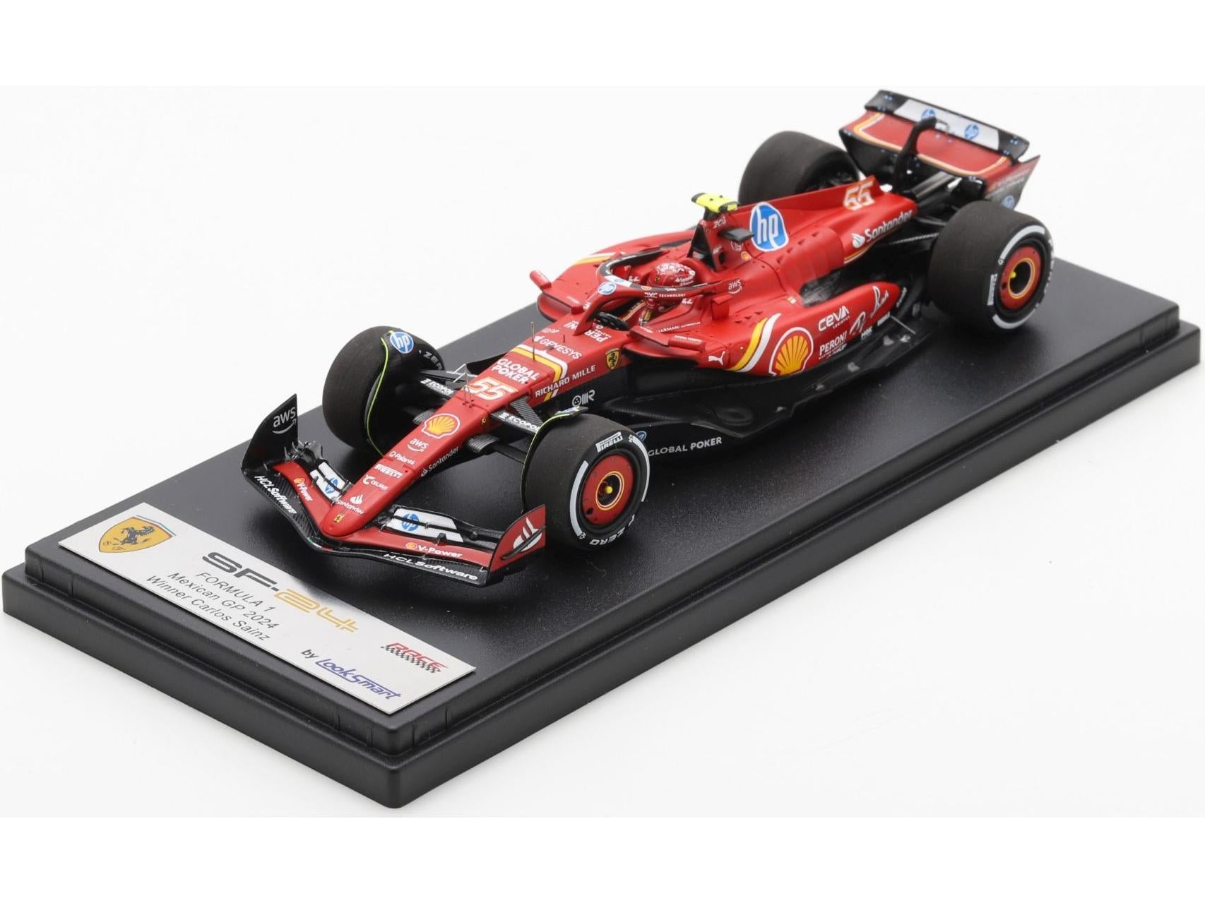 Ferrari SF-24 #55 Winner Mexico GP 2024 Carlos Sainz 1:43 Scale Looksmart Resin Model Car-Looksmart-Diecast Model Centre