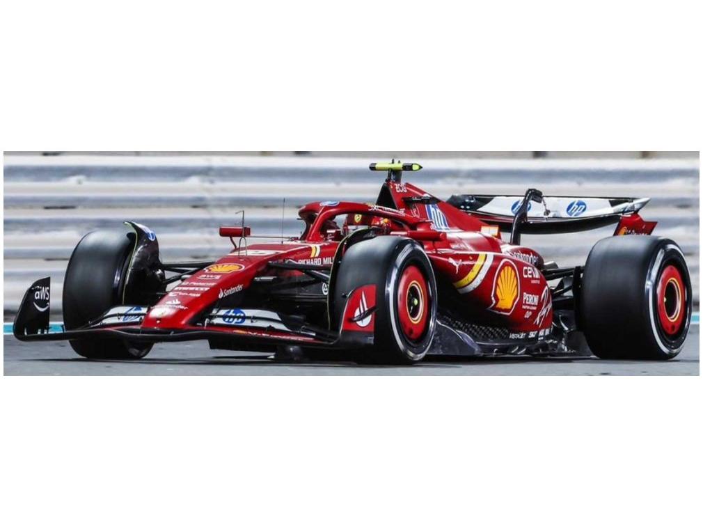 Ferrari SF-24 F1 Abu Dhabi GP 2024 2nd #55 Carlos Sainz 1:43 Scale Resin Car – Looksmart-Looksmart-Diecast Model Centre