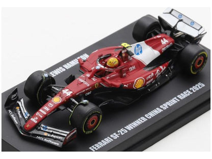 Ferrari SF-25 #44 Lewis Hamilton Winner F1 Chinese Sprint Race 2025 1:64 Scale Looksmart Diecast Model Car-Looksmart-Diecast Model Centre