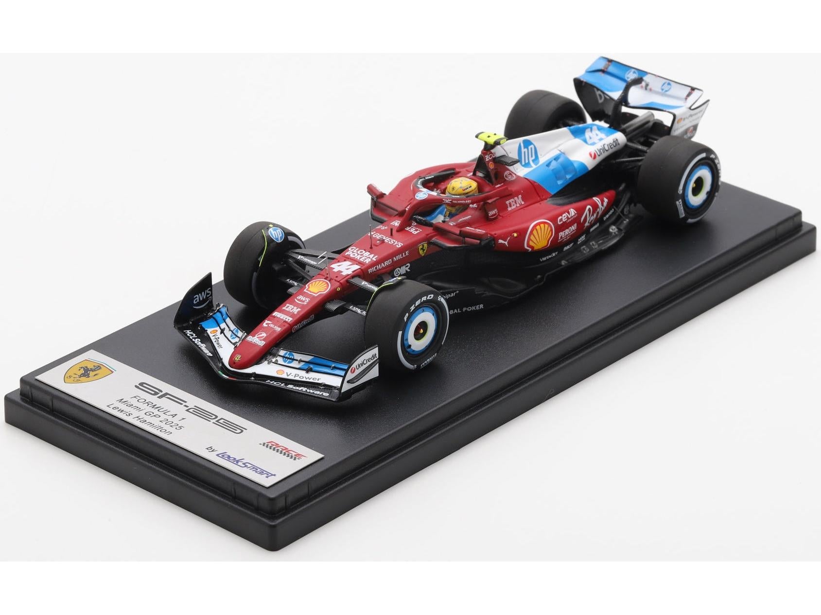 Ferrari SF-25 F1 Miami GP 2025 Lewis Hamilton 1:43 Scale Resin Car – Looksmart-Looksmart-Diecast Model Centre