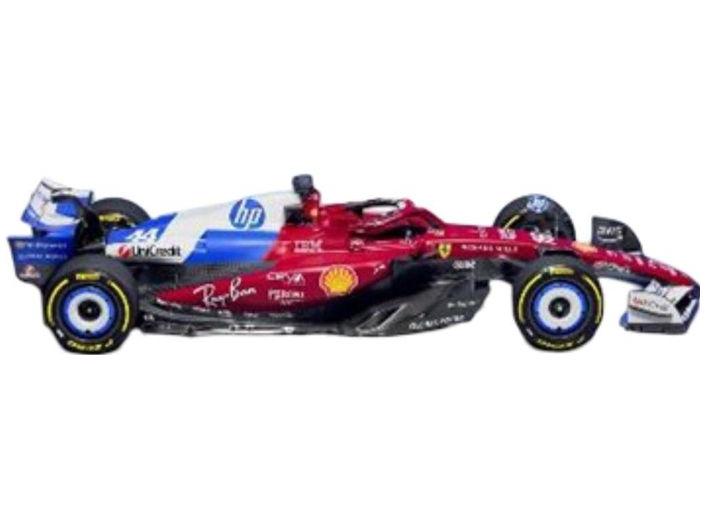 Ferrari SF-25 F1 Miami GP 2025 w/Helmet #44 Lewis Hamilton 1:24 Scale Bburago Diecast Model Car-Bburago-Diecast Model Centre
