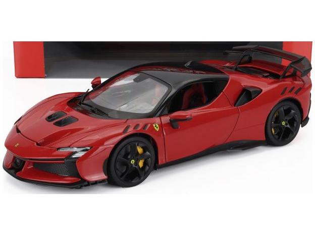Ferrari SF90 XX Stradale 2024 Rosso Corsa Nero Red/Black Special Ltd Ed - Red Seats 1:18 Scale Bburago Diecast Model Car-Bburago-Diecast Model Centre