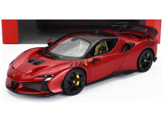 Ferrari SF90 XX Stradale Red Metallic Rosso Magma 1:18 Scale Bburago Diecast Model Car