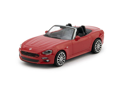 Fiat 124 Spider red - 1:43 Scale Toy Car-Bburago-Diecast Model Centre