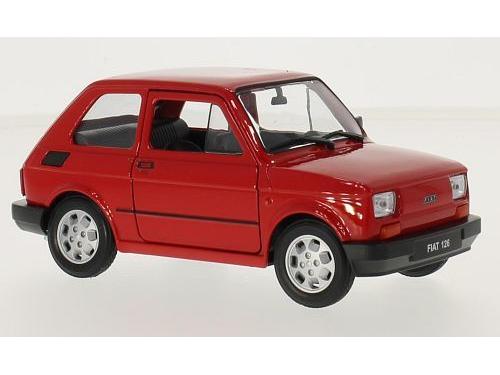 Fiat 126 Red 1:24 Scale Welly Diecast Model-Welly-Diecast Model Centre