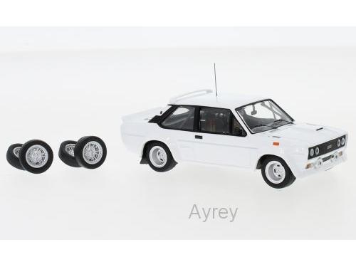 Fiat 131 Abarth White 1978 Plain Body Version C/W Spare wheels 1:43 Scale IXO Diecast Model Car-IXO-Diecast Model Centre