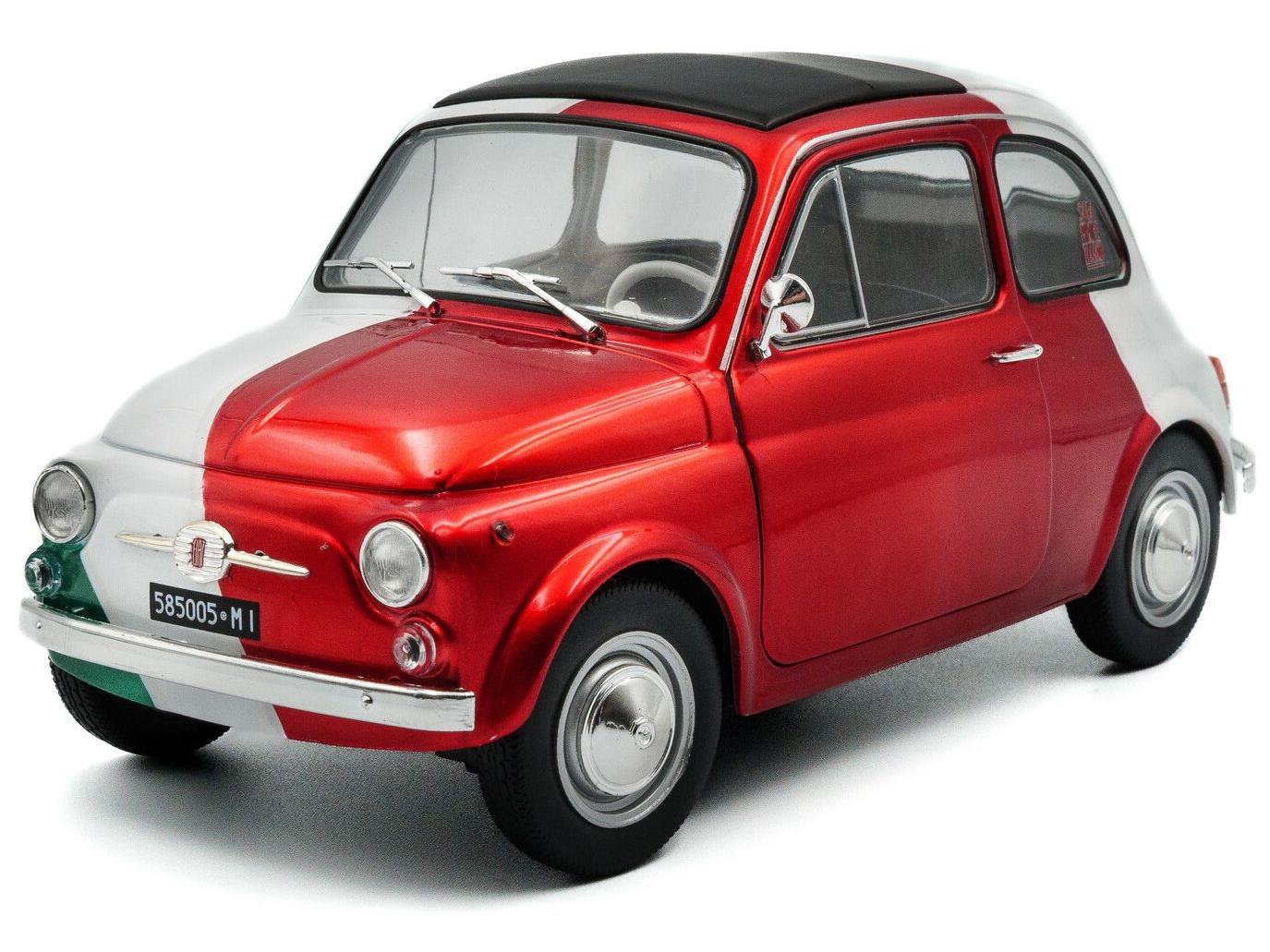 Fiat 500 Tribute To Italia Bi Colour 1965 1:18 Scale Solido Diecast Model-Solido-Diecast Model Centre