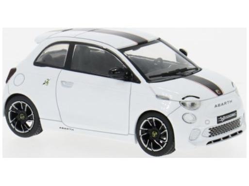 Fiat 500e Abarth 2024 White 1:43 Scale IXO Diecast Model Car-Corgi-Diecast Model Centre