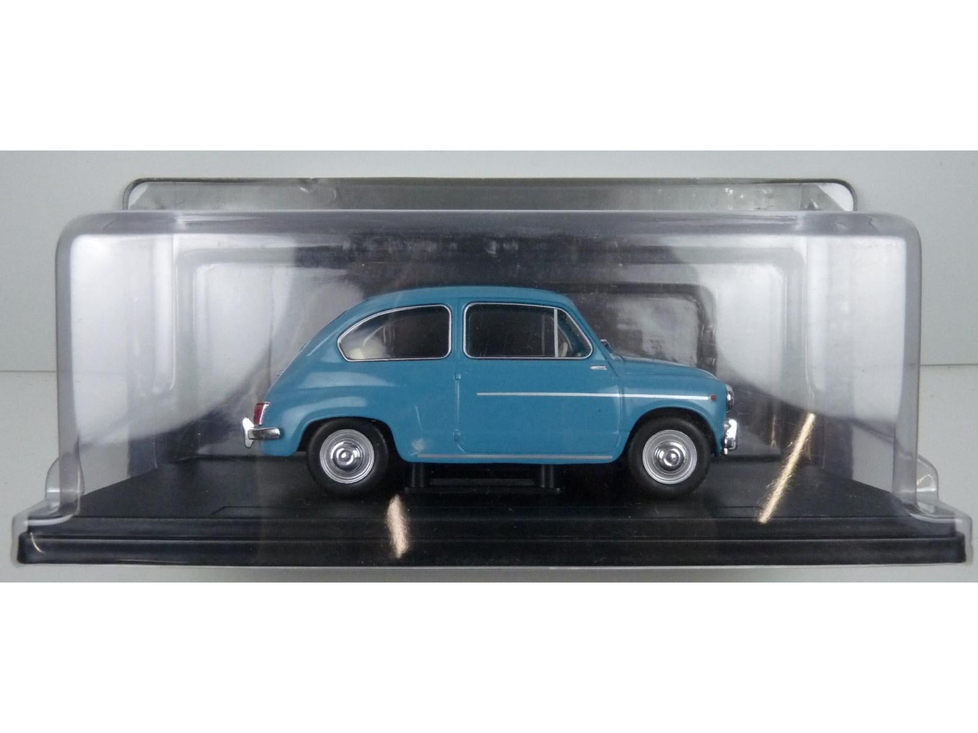 Fiat 600 Blue - 1:24 Scale Unbranded Diecast Model Car-Unbranded-Diecast Model Centre