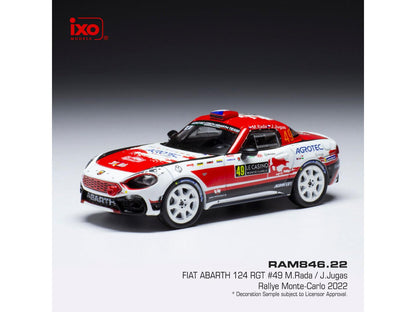 Fiat Abarth 124 RGT #49 WRC Monte Carlo 2022 M.Rada/J.Jugas 1:43 Scale IXO Diecast Model Car-IXO-Diecast Model Centre