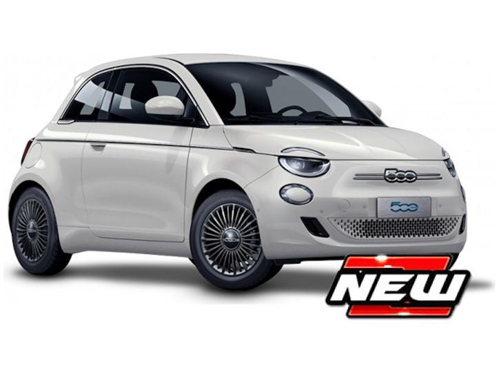 Fiat All-Electric 500 La Prima 2021 white - 1:43 Scale Diecast Toy Car-Bburago-Diecast Model Centre