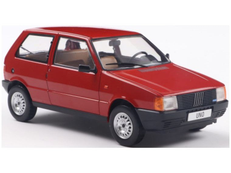 Fiat Uno 1983 red - 1:24 Scale Model Car-WhiteBox-Diecast Model Centre