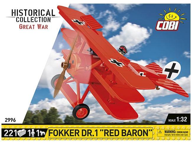 Fokker DR.I Red Baron Great War (217 pcs) Cobi Brick Build Kit-Cobi-Diecast Model Centre